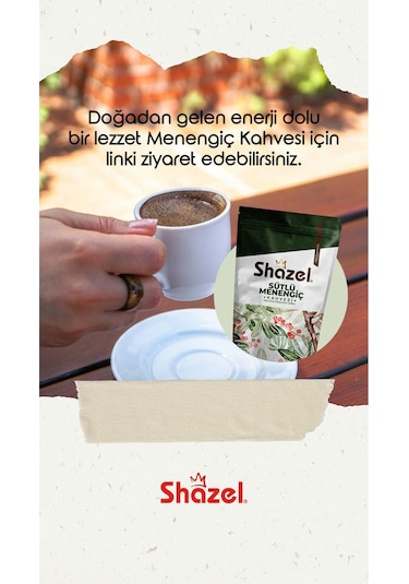 Shazel Sütlü Menengiç Kahvesi 200 Gr X 3 Adet Türk Kahvesi