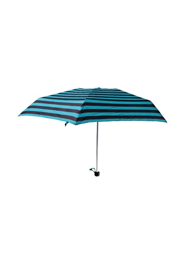 Biggdesign Moods Up Siyah Yeşil Çizgili Manuel Mini Şemsiye - Rüzgara Dayanıklı, Hafif, Renkli Tasarım Çok Renkli