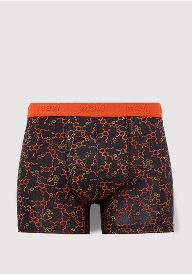 Mavi - Baskılı Siyah Boxer 0911636-900
