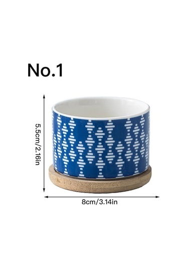 Novahub Seramik Saksı Sanat Vazo Ekici Süsler Ev Dekor Bahçe Dekorasyon Bonsai Etli Saksı Saksı No.1 No.1