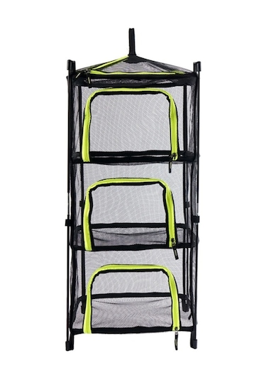 Sones Açık Katlanır Kurutma Ağı Dört Katmanlı Depolama Sepeti Depolama Sepeti Kamp Kurutma Balık Kurutma Ağı Raf Asılı Sepet Yeşil