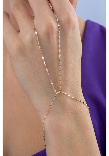 14 Ayar Altın Aynalı Zincir Şahmeran Sah0009 Sarı Altın