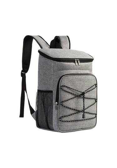 Teltree Gri Oxford Kumaş Çift Omuzlu Isı Saklama Çanta - Büyük Kapasiteli Piknik & Soğuk Saklama Outdoor Çanta Gri