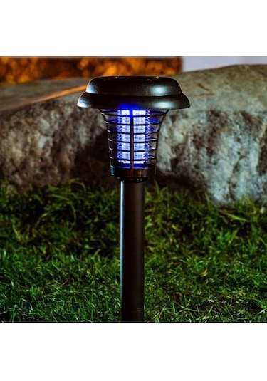 Ulzyvf Güneş Enerjili Sivrisinek Lamba - Siyah, Suya Dayanıklı, Bahçe Kullanımı Siyah