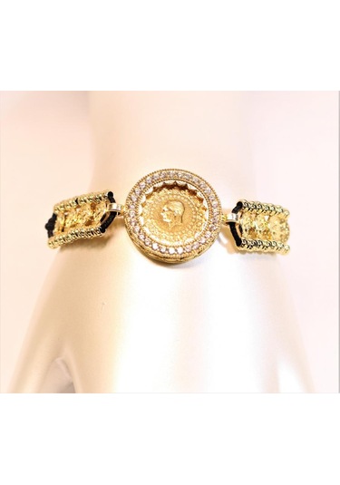 Çeyrek Altınlı Bayan Bileklik Sarı Sarı Altın