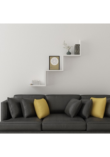 Moonlife Moonlife Dart Dekoratif Duvar Rafı Beyaz