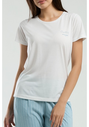 Pierre Cardin Kadın Beyaz Pijama Takımı Pc8997-s-v2 Beyaz