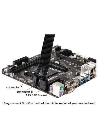 Eps 12v Cpu Dişi To Atx 8+4 Pin Power Supply Çevirici Dönüştürücü