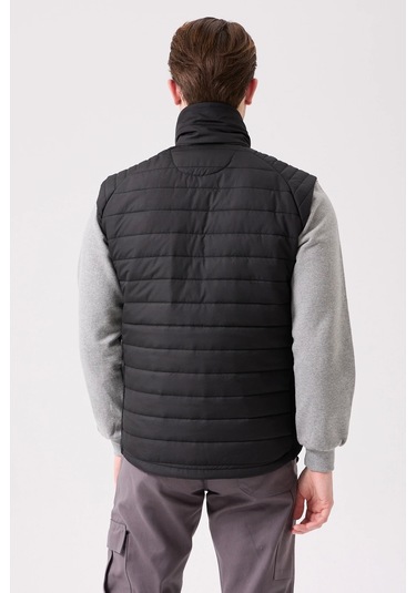 Nepeta Bomber Şişme Outdoor Yelek - Hafif, Suya Dayanıklı Siyah-f.sarı