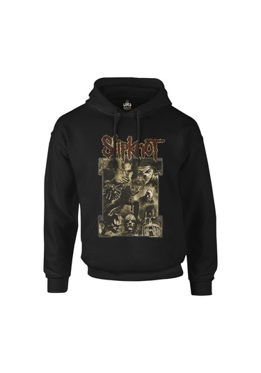 Slipknot Siyah Erkek Fermuarsız Kapşonlu