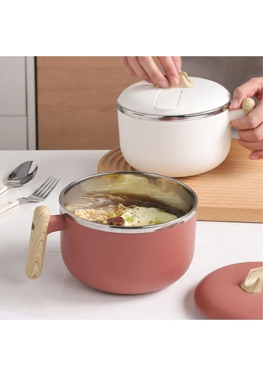 Skycity 304 Paslanmaz Çelik 1200 Ml Çorba Kasesi - Kapaklı, Su Drenajlı, Üniversite Yemeği, Salata Ve Atıştırmalık Depolama Kabı - Beyaz Beyaz