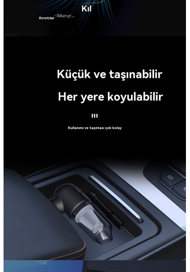 Araba Elektrikli Süpürgesi, Kablosuz, Taşınabilir, Elde Taşınabilir, Küçük, Mini - Beyaz