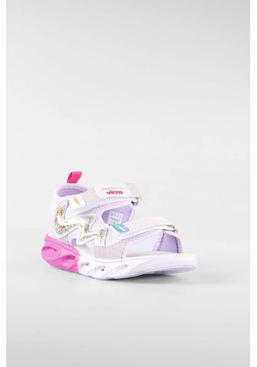Vicco Legendy 332.f25y.179 Kız Çocık Işıklı Sandalet Lila 31-35 Lila