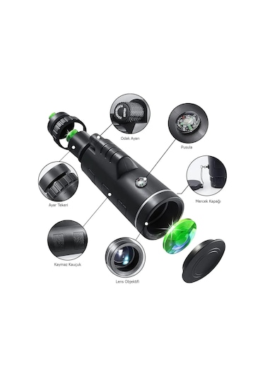 Techtic 40x60 Dürbün Ultra Zoom Monoküler Teleskop