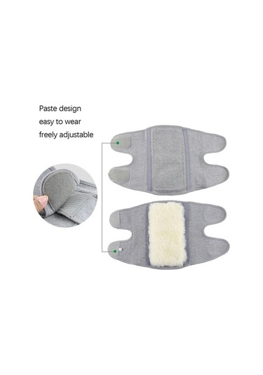 Primepickings Isı Yayan Kalın Dişli Dizlik - Gri L, Soğuk Korumalı Gri