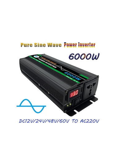 Sones 6000w 12v İla 220v Yüksek Güçlü Araba Sinüs İnvertör Güç Dönüştürücü