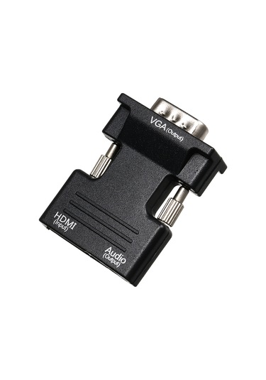 Wezone Hdmı'den Vga'ya Dönüştürücü, 1080p Çözünürlük, 3.5mm Ses Portu, Bağımsız Ses Çıkışı, Siyah, Taşınabilir Abs Kasa