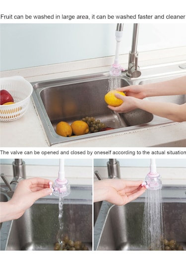 Wezone Mutfak Ve Banyo Su Kranı Filtreli, Döner, Su Tasarruflu Ve Sprey Önleyici Aksesuarı - Mavi Diğer