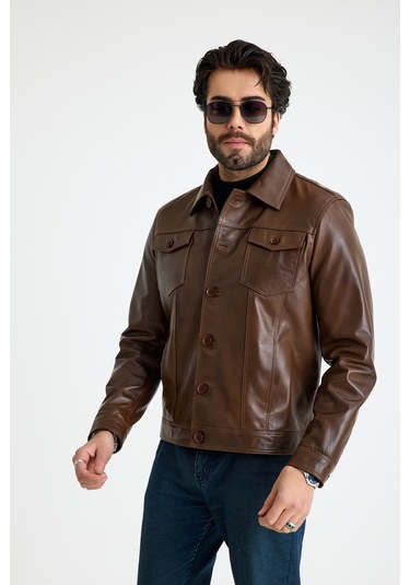 Franko Armondi Jean Model Reguler Erkek Deri Ceket E24-k-899-y Fındık