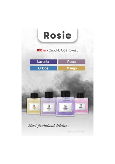 Rosıe 100 Ml Oda Kokusu 4'lü Lavanta, Mango, Orkide Ve Pudra Fresh