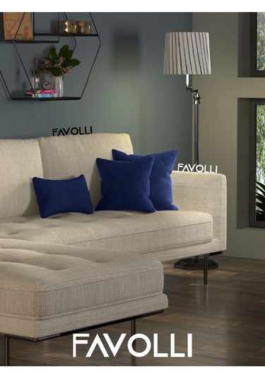 Kadife Dokulu Körfez Mavisi Kırlent Kılıfı Dream Serisi Punch Için Uygun Gizli Fermuar Körfez Mavisi