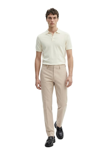 Düz Kumaş Slim Fit Klasik Erkek Pantolon Rafael Bej