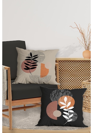 Belle Benoit Baskılı Dekoratif 4'lü Koltuk Kırlent Kılıfı Desen47