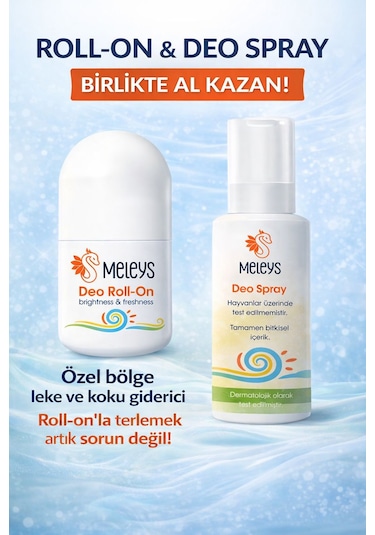 Meleys Terleme Karşıtı Roll-On Deodorant 50 ML + İntim Koku Giderici Sprey
