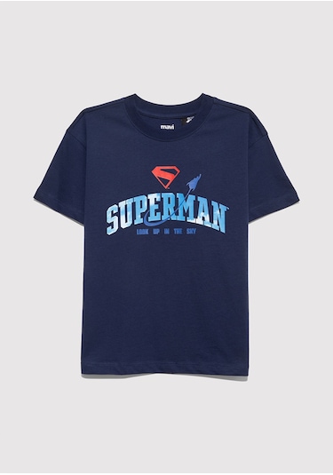 Mavi Superman Baskılı Koyu Lacivert Erkek Çocuk T-shirt M6610380-70720 Koyu Lacivert