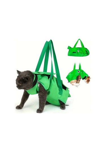 Fochsia Parlak Yeşil Nylon Kedi Sırt Çantası - Ayarlanabilir Ve Katlanır Kedi Taşıma Askısı, Sarı L 6.61-13.23 Lb