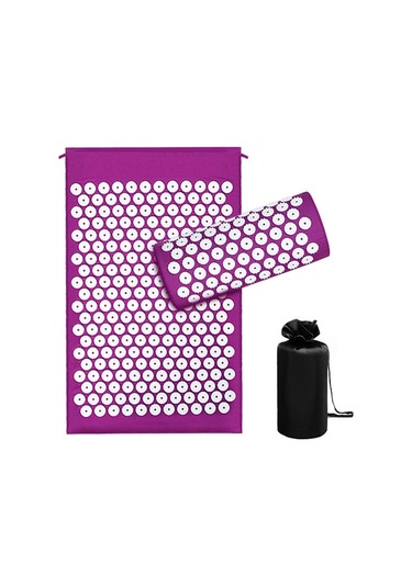 Kosona Tpe İğne Akupunktur Materyali, Boyun Yastığı Ve Eldiven Toplarıyla Tam Vücut Masaj Seti Mor Üstü Beyaz İğneler Çok Renkli