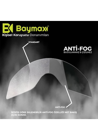 Tokhalat Baymax S550 Grand Google Gözlük Anti-Fog (Buğulanmaz) Şeffaf
