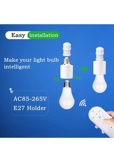 E27 60w Kablosuz Uzaktan Kumanda Akıllı Zamanlayıcı Anahtarı