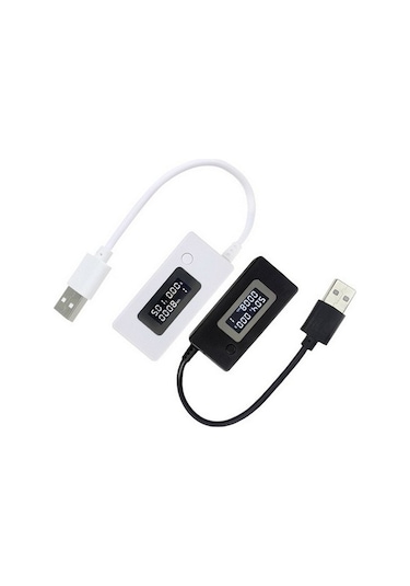 Beyaz Cep Telefonu Şarj Test Kontrol Cihazı Pil Durumu Kapasite Akımı Usb Çıkışı Ölçüm