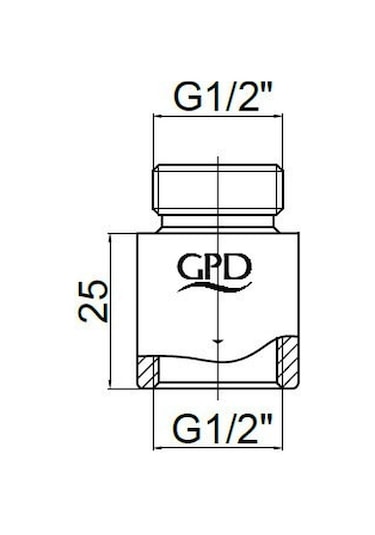 Gpd Uzt04 Musluk Batarya Uzatma 2.5 Cm Krom