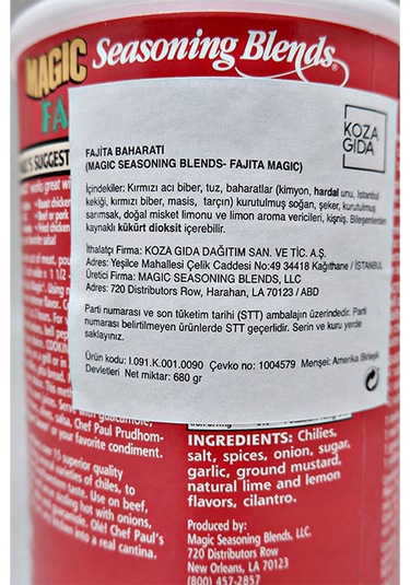 Magic Blends Fajita Baharatı 680 G