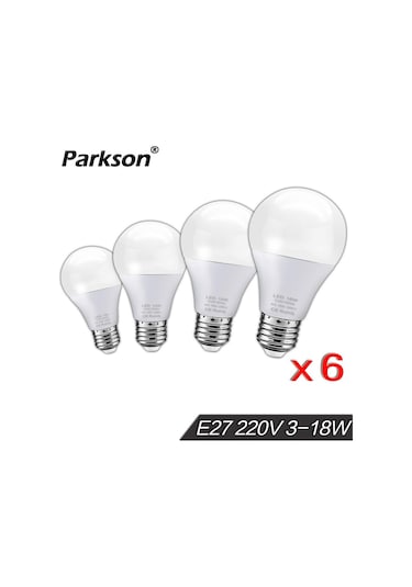 Jms Beyaz 6 Adet E27 Led Ampul 220v 240v 18w 15w 12w 9w 6w 3w Lampada Bombilla Led Lamba Kap Masa Lambası Ampul LED Ampul 53940213