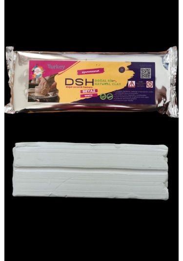 1000 Gr Seramik Hamuru - Dağal Kil Çamuru - Beyaz - 1 Kg