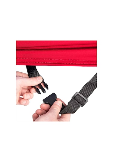 Bajaj Discover 150 S Kırmızı Kumaş Motosiklet Brandası Logo Baskılı Penye Kumaş Motosiklet Branda