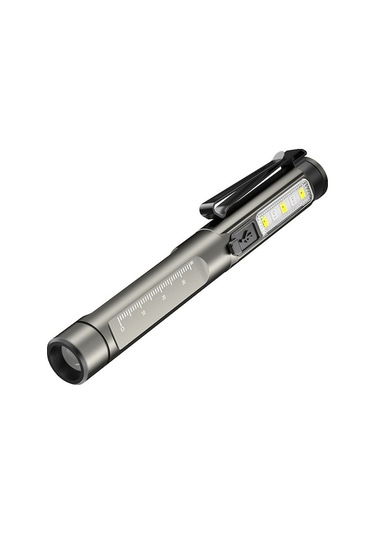 005 Mini Şarjlı Fener: İki Işık Kaynağı, Diş/ Göz Bakımı, Hemşire Muayene Işığı, Kompakt Beyaz Kutulu Çok Renkli Çok Renkli