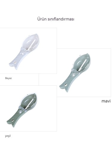 Ev Manuel Balık Pulu Kazıyıcı Temizleme Aracı Kapaklı Mavi 02