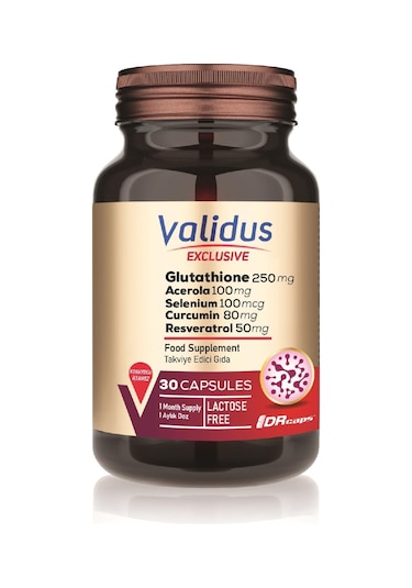 Validus Glutathione 250 Mg + Acerola + Selenium + Liposomal Coenz