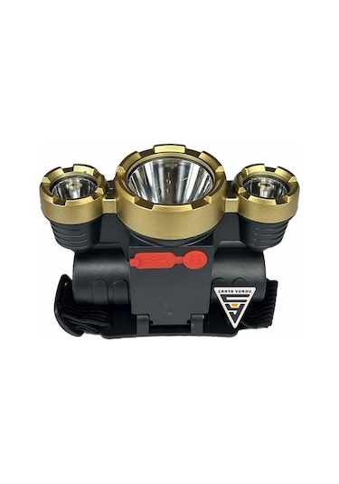 Şarj Edilebilir 3'lü Kafa Feneri Siyah