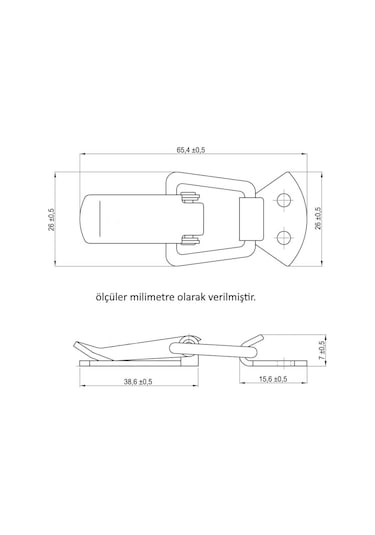 4 Adet Sandık Klipsi Kilidi Gergi Mandalı 41-069 Nikel