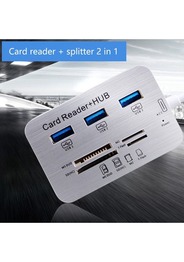 Usb3.0 Hub Kart Okuyucu Combo Sdtf Hafıza Kartı Okuyucu Usb Disk Pc