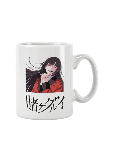 Kakegurui Anime Baskılı Kupa Bardak Beyaz