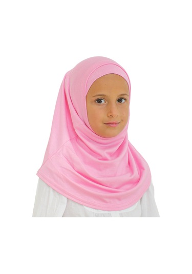 Çocuk Hazır Giyim Başörtüsü Şal Turban Viskon - Pembe Pembe