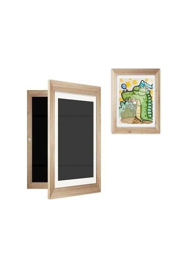 Novahub Bej 3-1 Adet Manyetik Çocuk Sanat Çerçevesi, Değiştirilebilir Fotoğraf Depolama, Çocuklar İçin Sanat Sergisi Ekran, Ev Ve Ofis Dekorasyonu