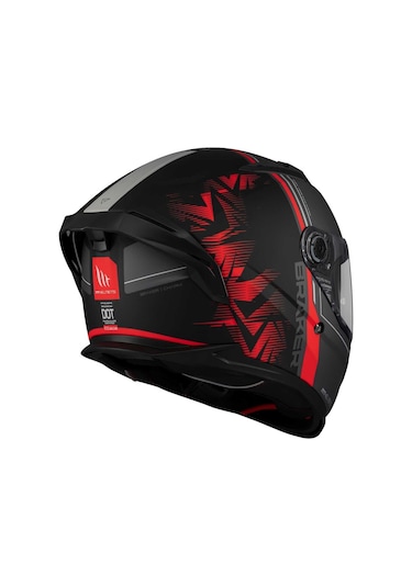 Mt Braker Sv Charm B5 Mat Siyah Kırmızı Kapalı Kask Renkli
