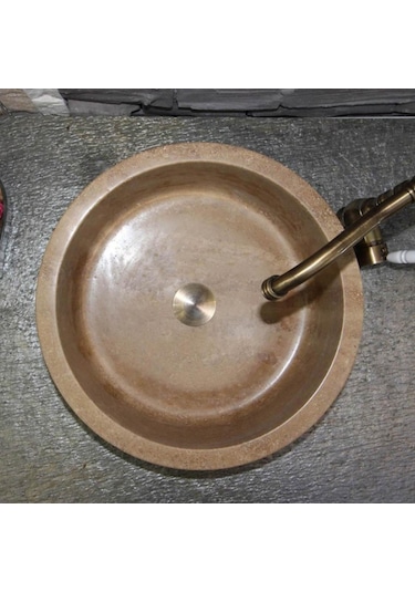 Noche Traverten Silindir Lavabo